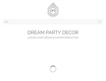 Tablet Screenshot of dreampartydecor.com